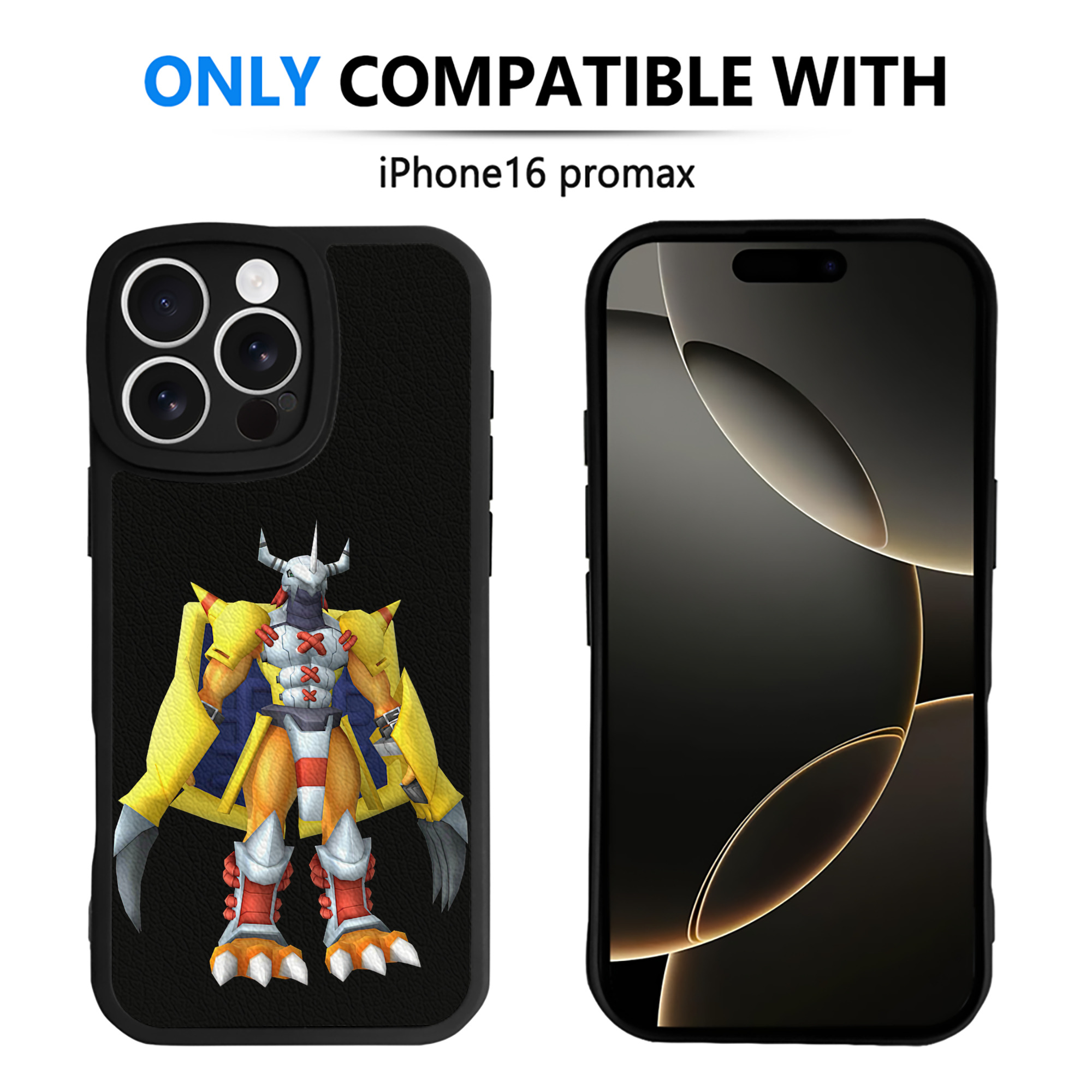 （画像用） Digimon デジタルモンスター/デジモン 【iPhone 16シリーズ対応】シリコンスマホケース（レザー調） 材質：シリコン
